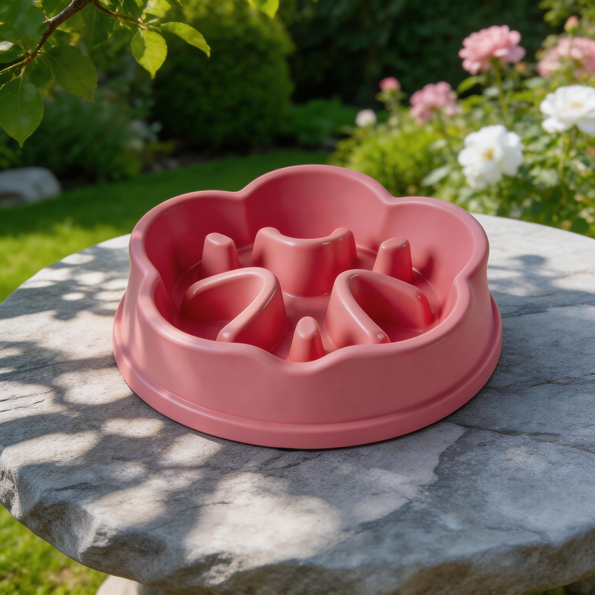 Cheerful Flower-Shaped Slow Feeder | High-Quality Plastic | Fun and Playful Design | Ideal Gift for Pet Lovers
