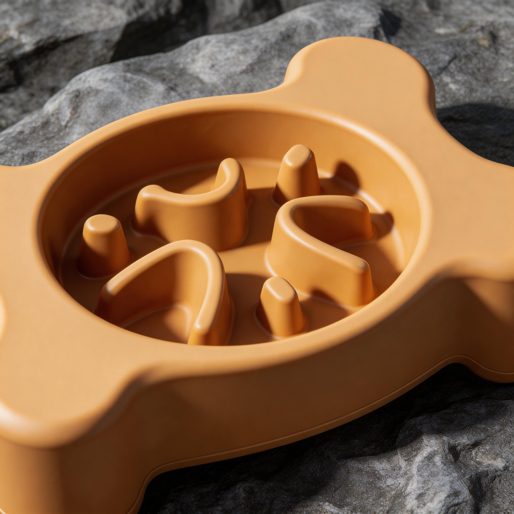 Fun Dog Bone Slow Feeder | Durable Plastic | Pet Feeding Time | Ideal Gift for Dog Owners | Playful Bone Design