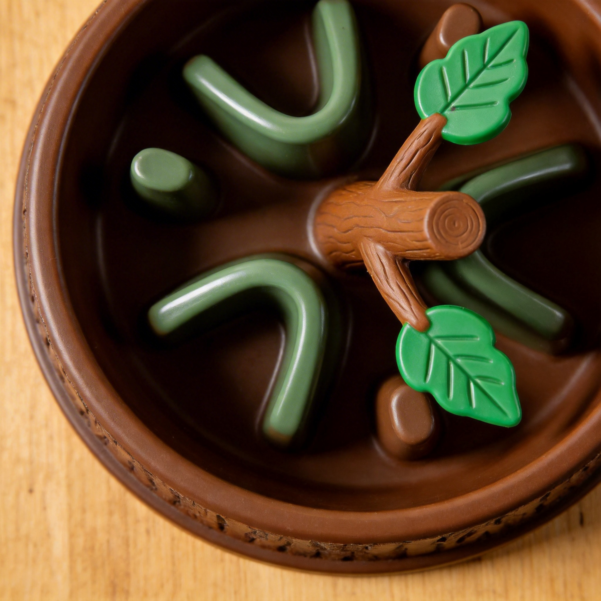 ree Trunk Slow Feeder | Durable Plastic | Nature-Inspired Feeding Bowl | Perfect Gift for Nature Lovers | Unique Tree and Leaf Design