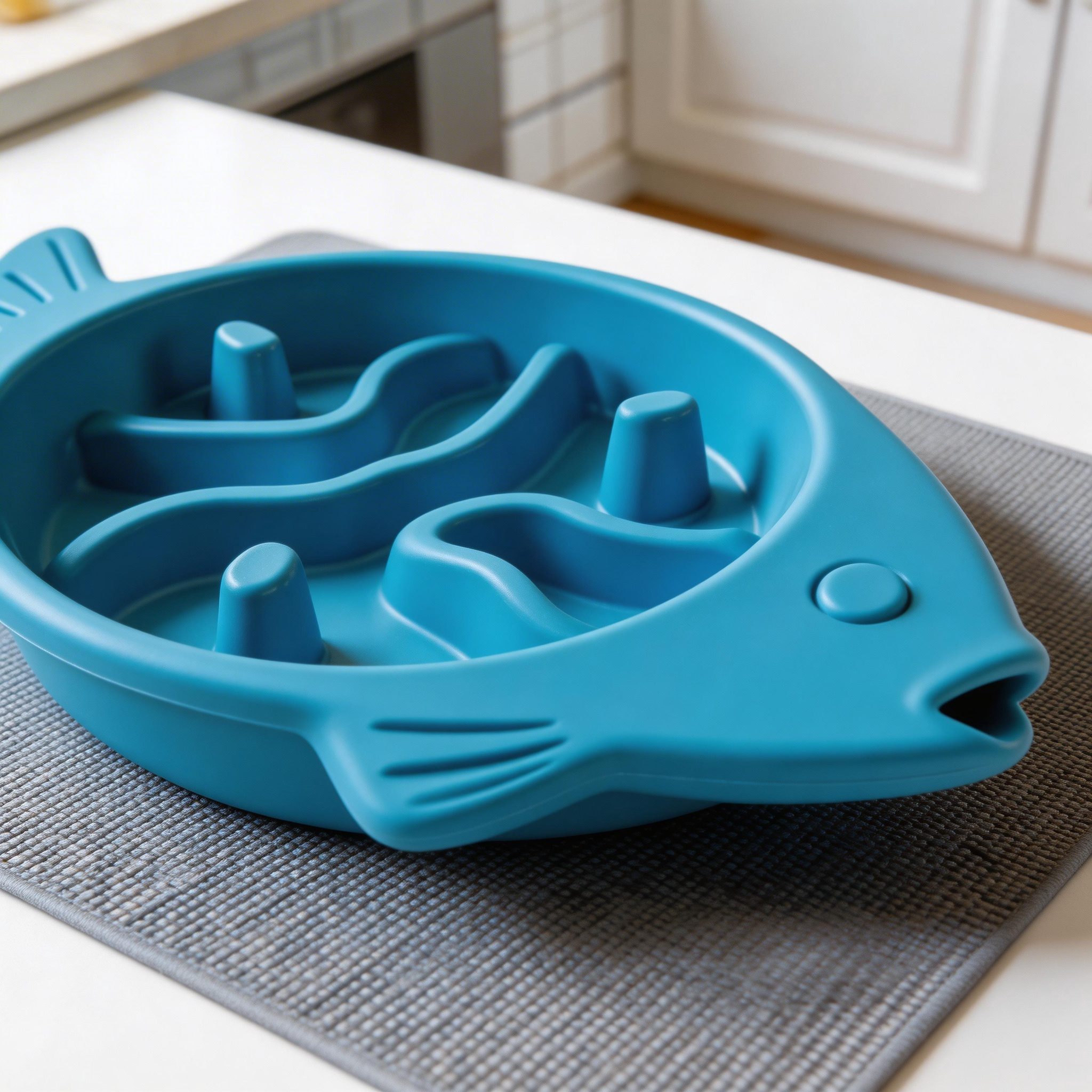Fun Fish-Shaped Slow Feeder | Durable Plastic | Interactive Meal Time | Perfect Gift for Dog Owners | Playful Fish Design