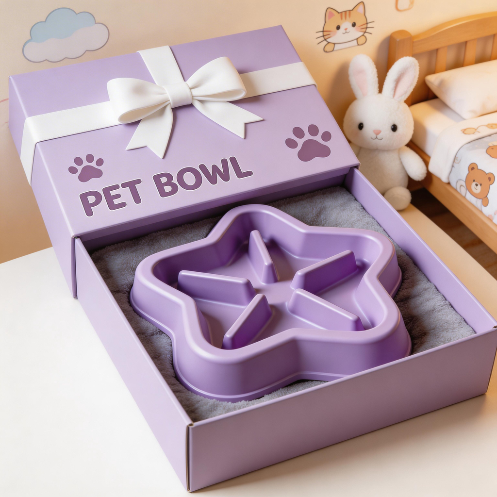 Cute Star-Shaped Slow Feeder | High-Quality Plastic | Playful Dining Vibe | Perfect Gift for Pet Lovers | Fun Star Design