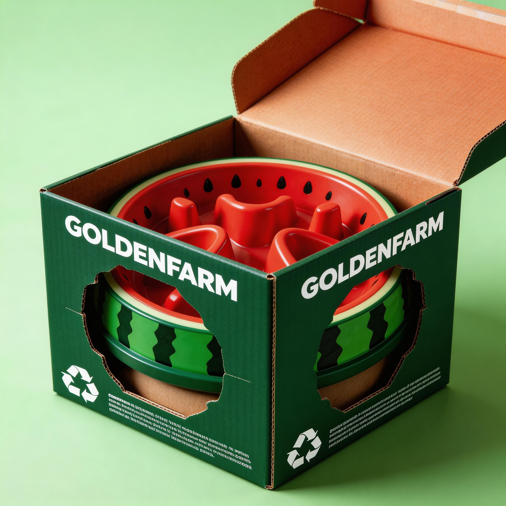 Watermelon-Shaped Slow Feeder | Vibrant Plastic Design | Healthy Eating Solution for Dogs | Great Gift for Pet Owners