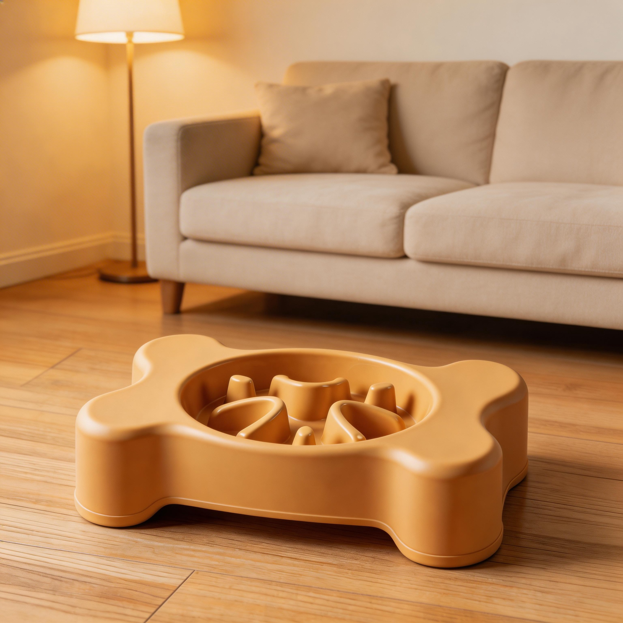 Fun Dog Bone Slow Feeder | Durable Plastic | Pet Feeding Time | Ideal Gift for Dog Owners | Playful Bone Design