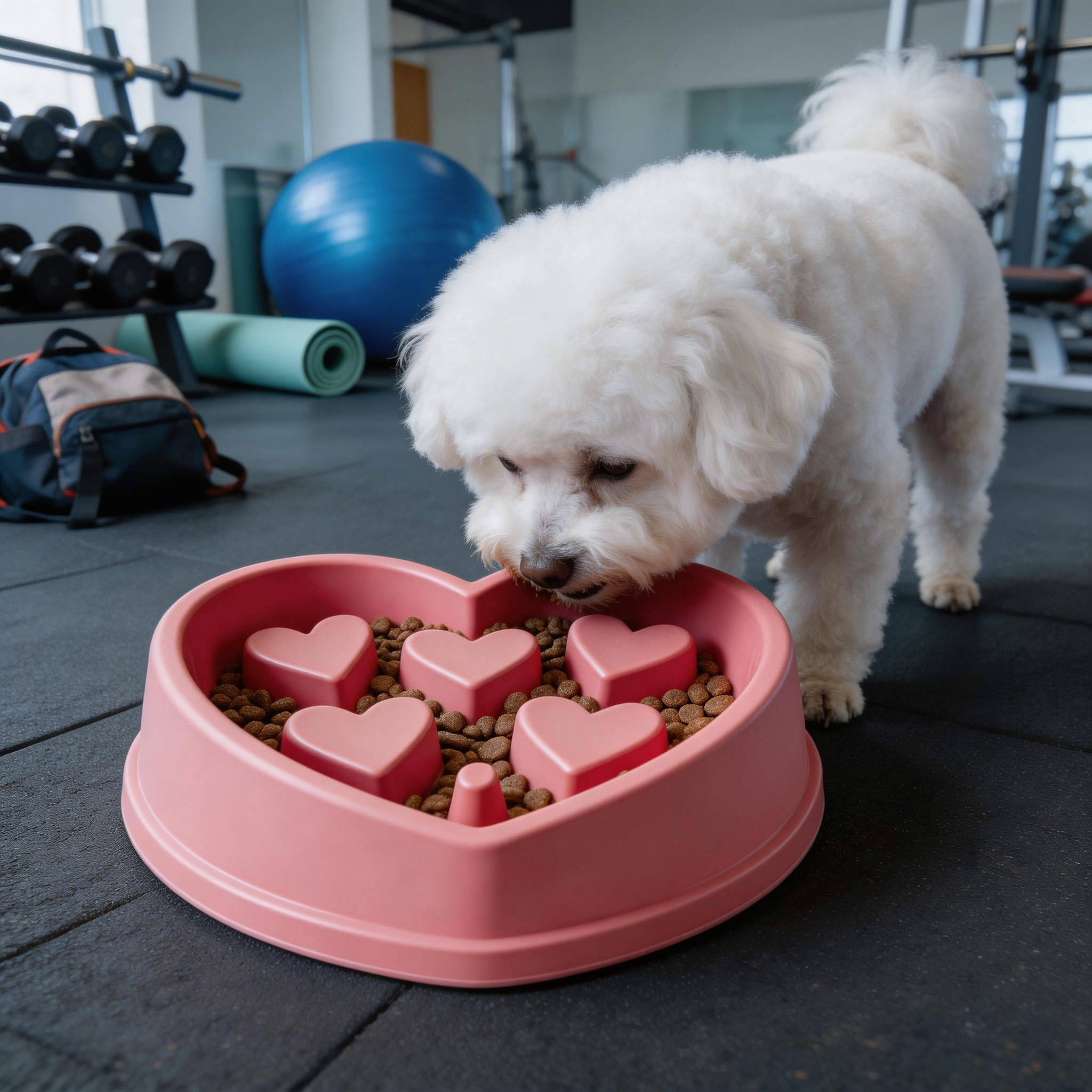 Heart-Shaped Slow Feeder | High-Quality Plastic | Love-Filled Feeding Time | Ideal Gift for Dog Lovers | Playful Heart Design