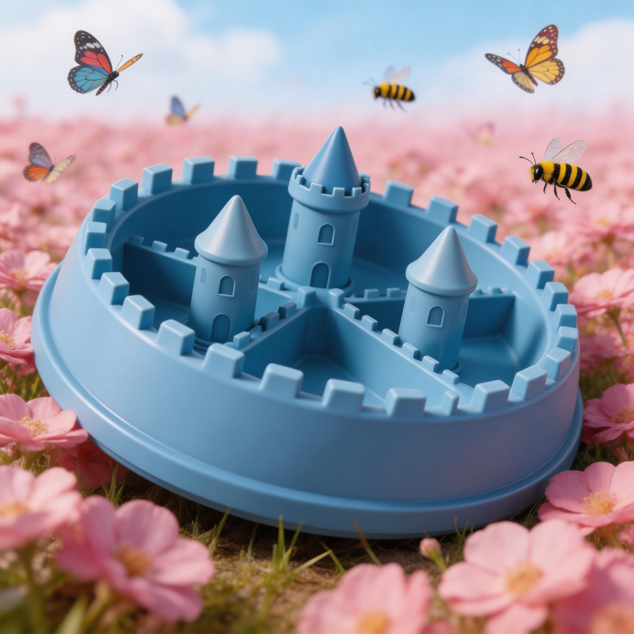 Castle-Shaped Slow Feeder | Sturdy Plastic | Whimsical Design for Pets | Great Gift for Dog Parents | Fun Castle Theme