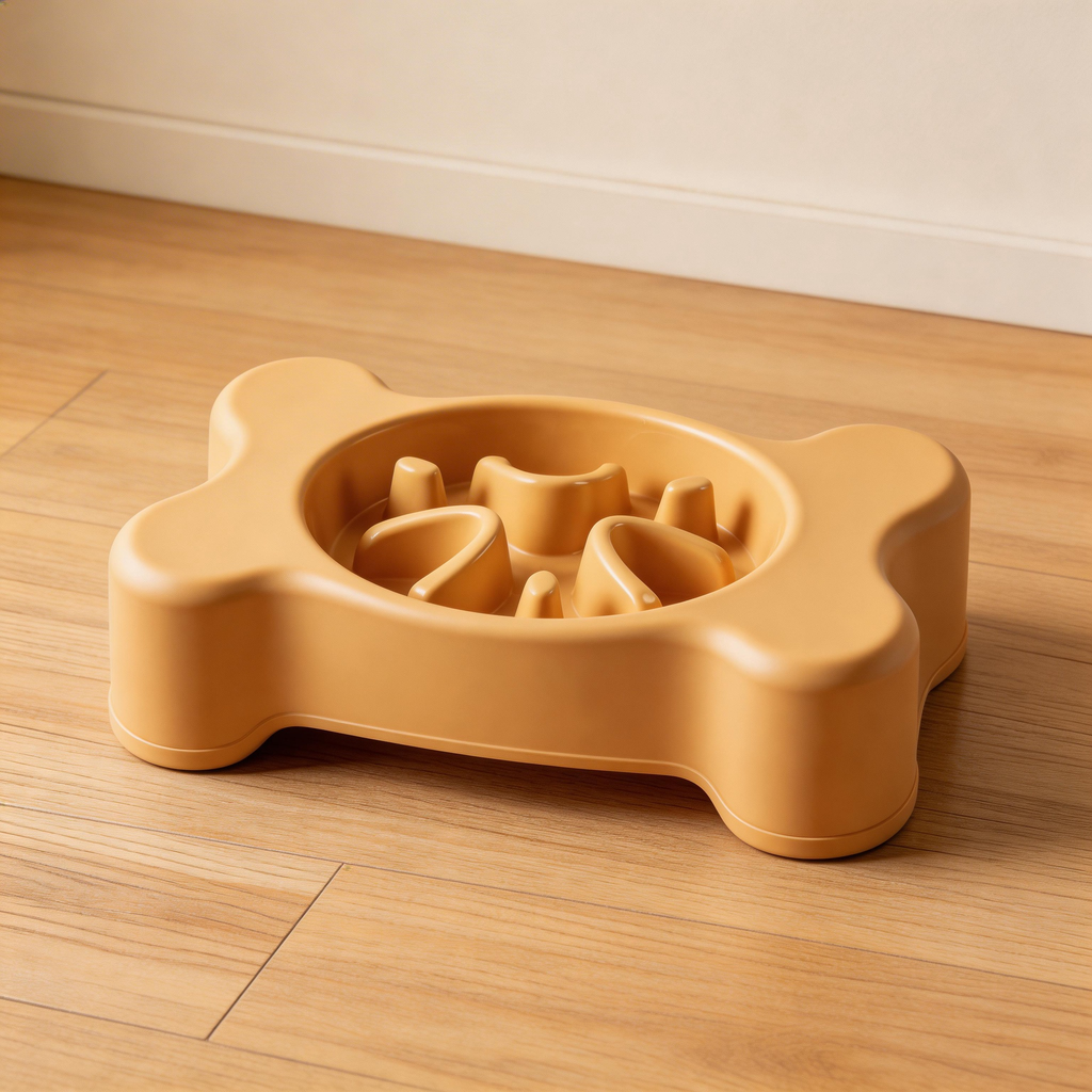 Fun Dog Bone Slow Feeder | Durable Plastic | Pet Feeding Time | Ideal Gift for Dog Owners | Playful Bone Design