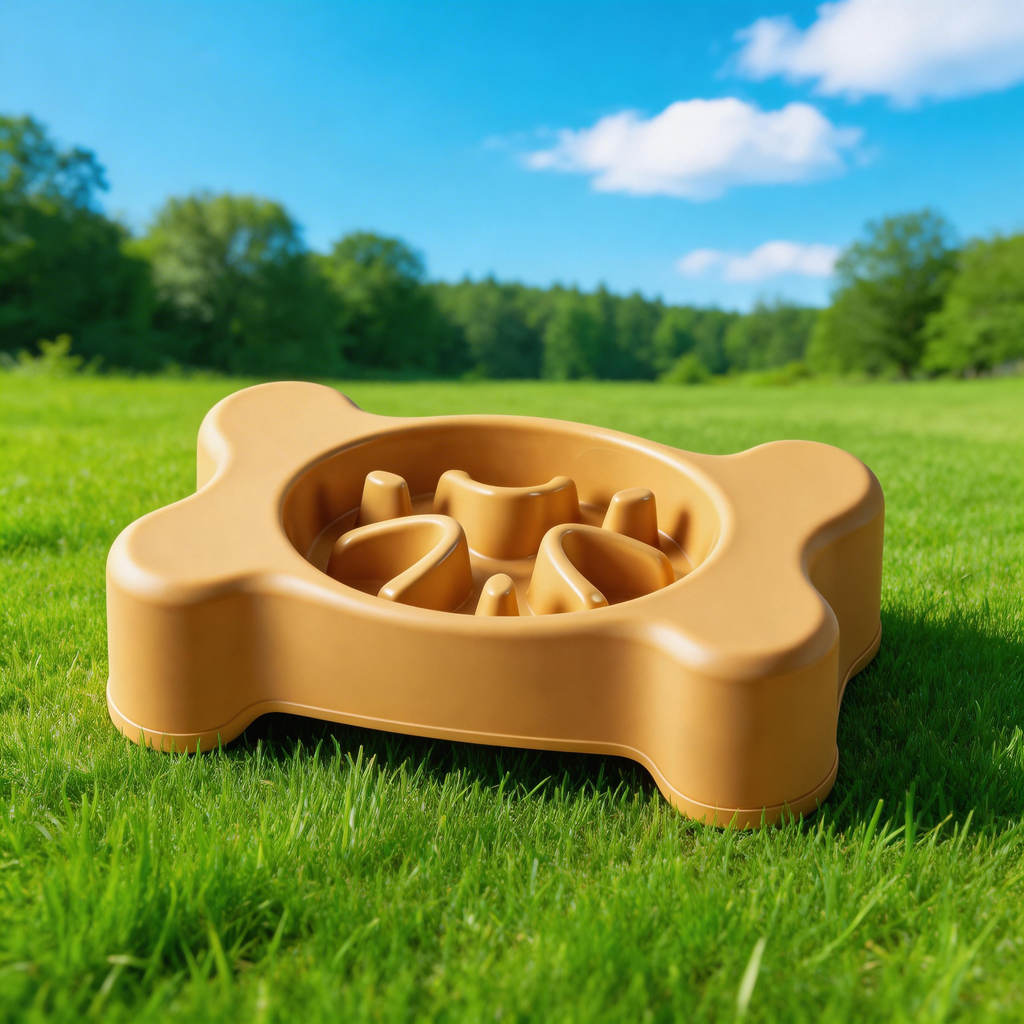 Fun Dog Bone Slow Feeder | Durable Plastic | Pet Feeding Time | Ideal Gift for Dog Owners | Playful Bone Design