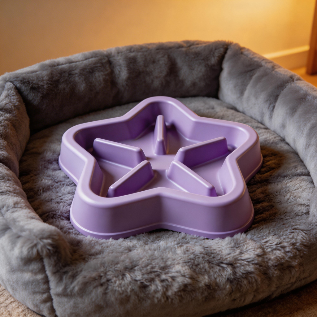 Cute Star-Shaped Slow Feeder | High-Quality Plastic | Playful Dining Vibe | Perfect Gift for Pet Lovers | Fun Star Design