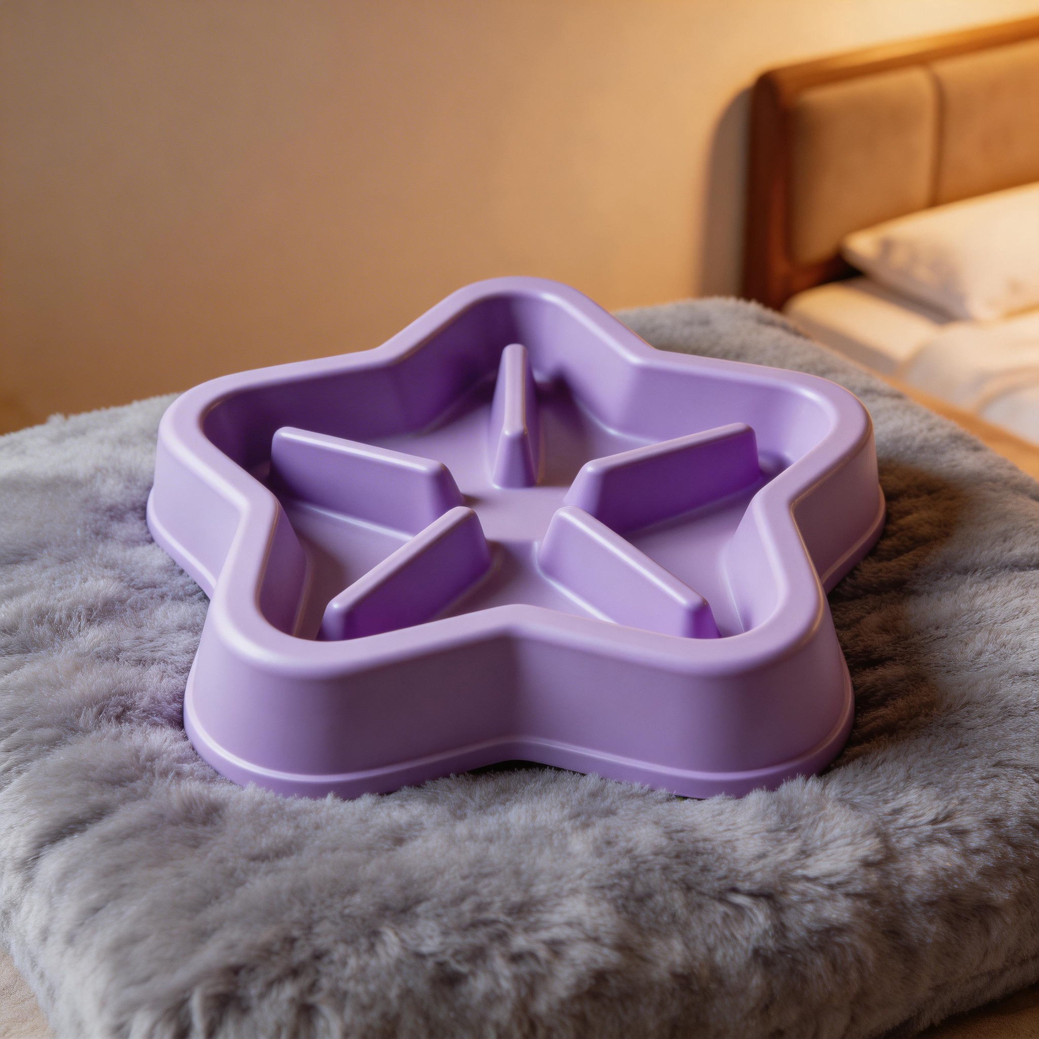 Cute Star-Shaped Slow Feeder | High-Quality Plastic | Playful Dining Vibe | Perfect Gift for Pet Lovers | Fun Star Design