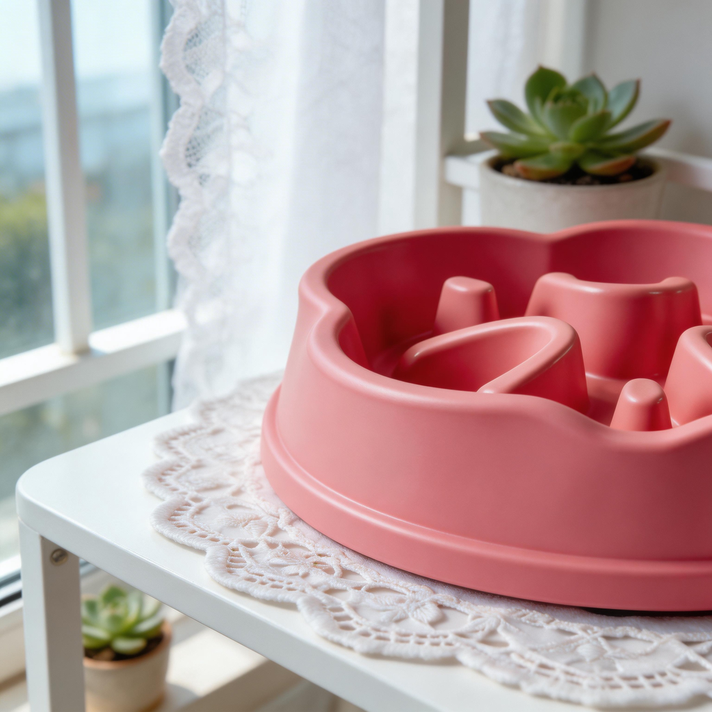 Cheerful Flower-Shaped Slow Feeder | High-Quality Plastic | Fun and Playful Design | Ideal Gift for Pet Lovers