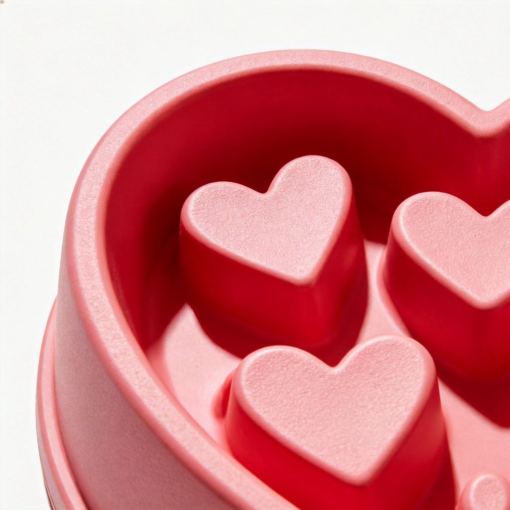 Heart-Shaped Slow Feeder | High-Quality Plastic | Love-Filled Feeding Time | Ideal Gift for Dog Lovers | Playful Heart Design
