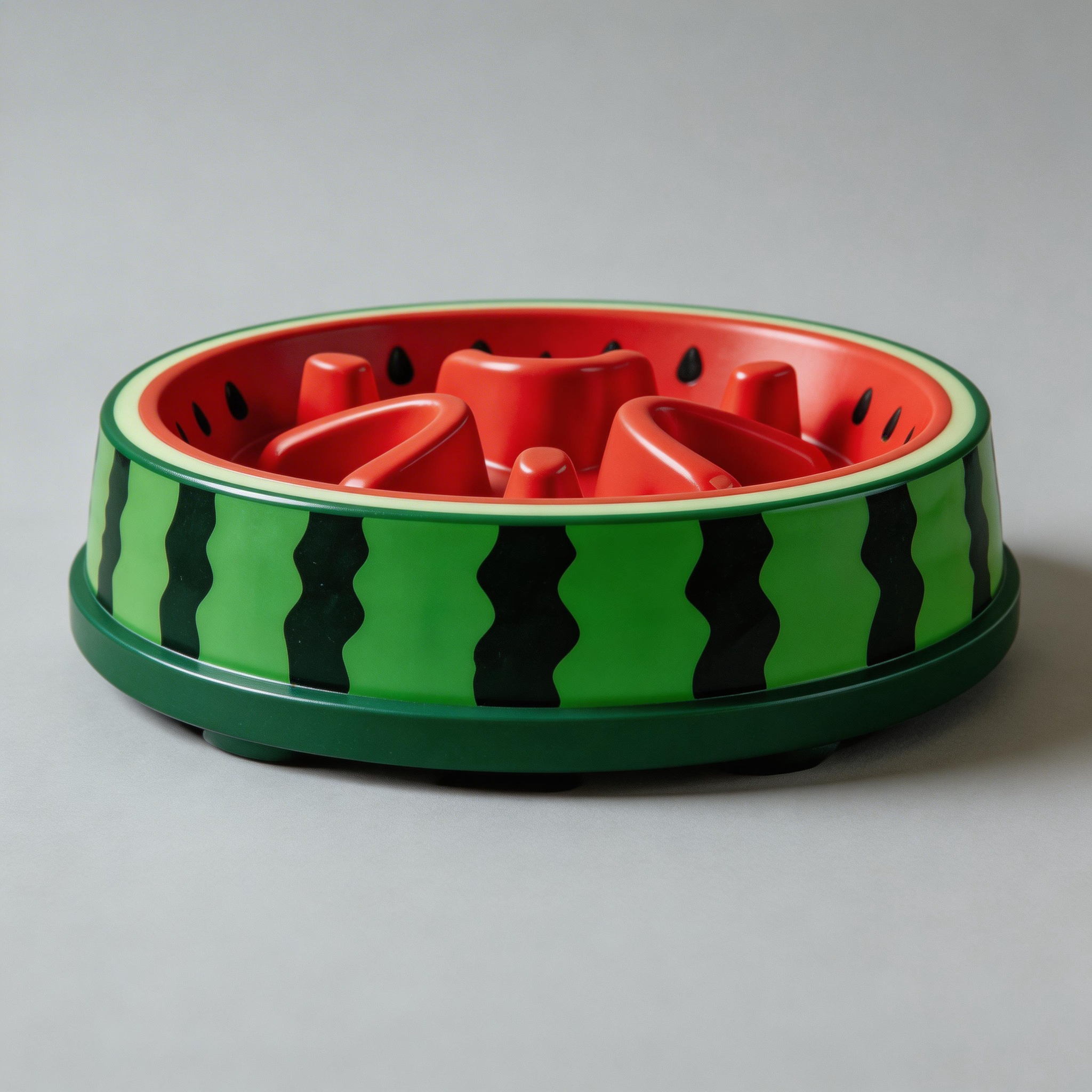 Watermelon-Shaped Slow Feeder | Vibrant Plastic Design | Healthy Eating Solution for Dogs | Great Gift for Pet Owners