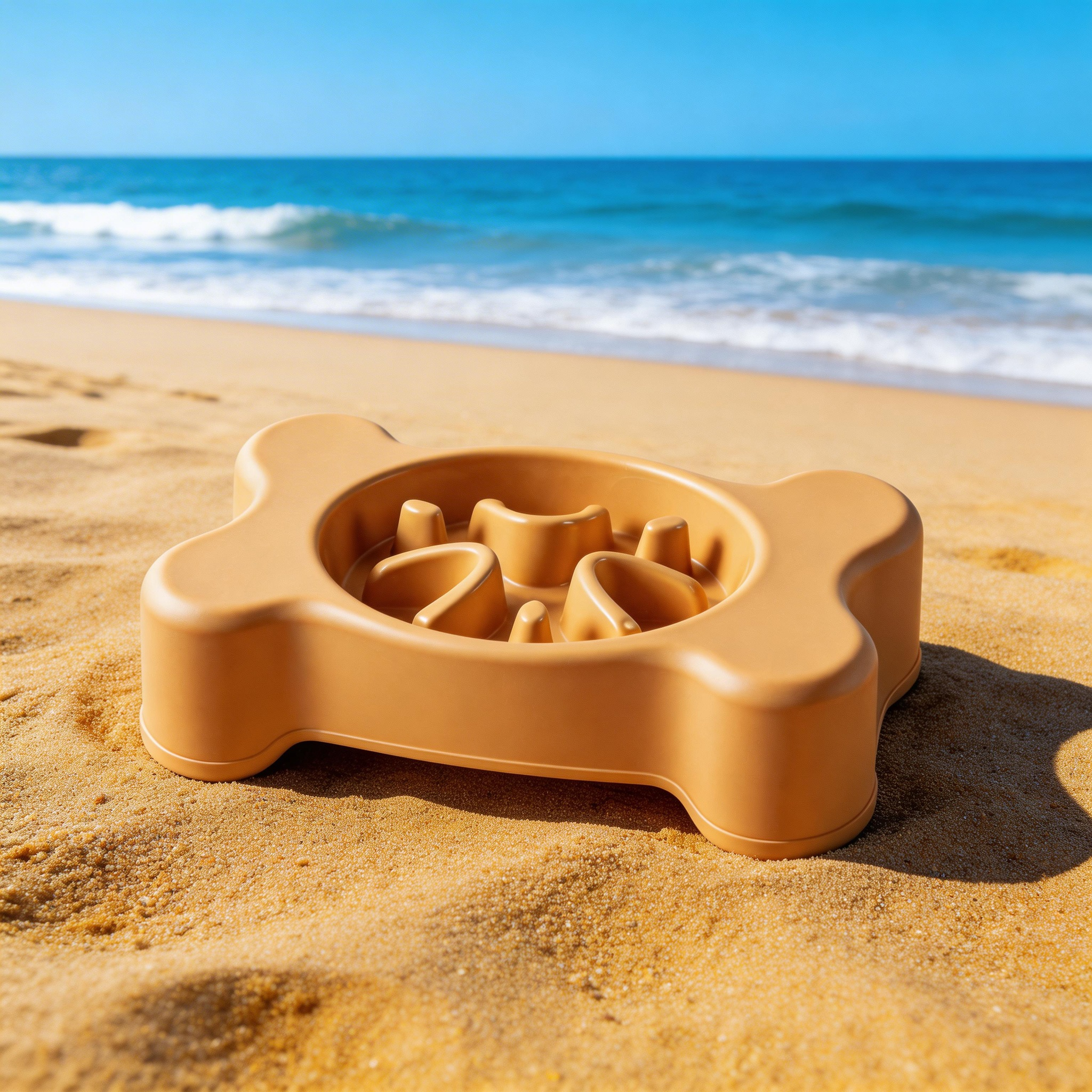 Fun Dog Bone Slow Feeder | Durable Plastic | Pet Feeding Time | Ideal Gift for Dog Owners | Playful Bone Design