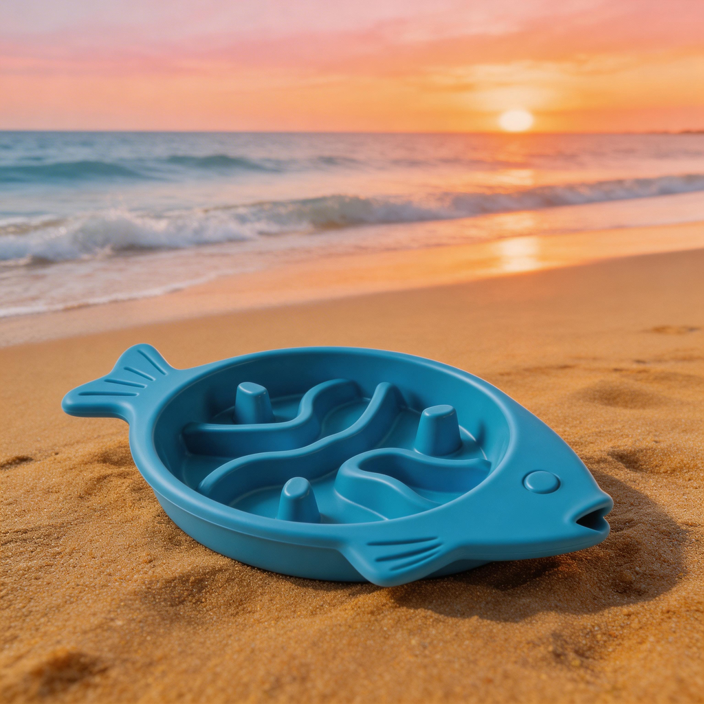 Fun Fish-Shaped Slow Feeder | Durable Plastic | Interactive Meal Time | Perfect Gift for Dog Owners | Playful Fish Design