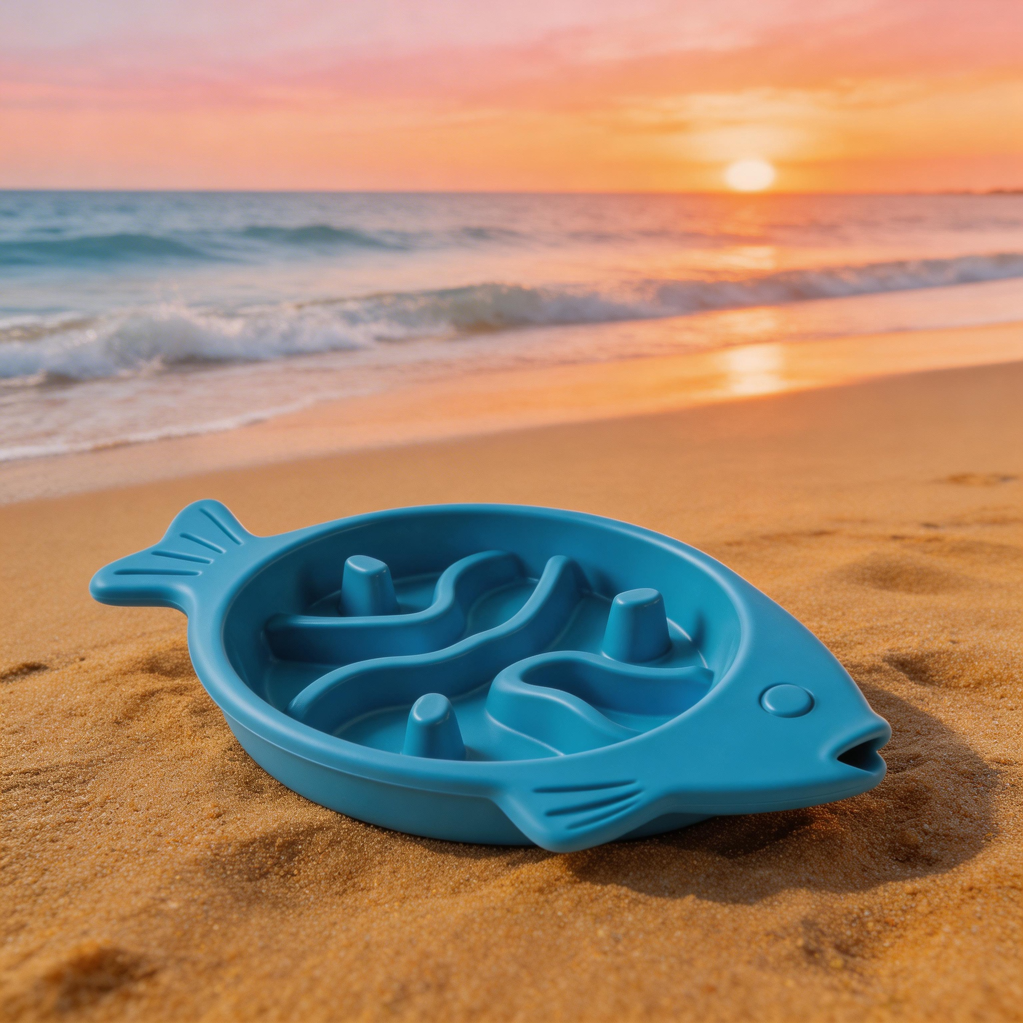 Fun Fish-Shaped Slow Feeder | Durable Plastic | Interactive Meal Time | Perfect Gift for Dog Owners | Playful Fish Design