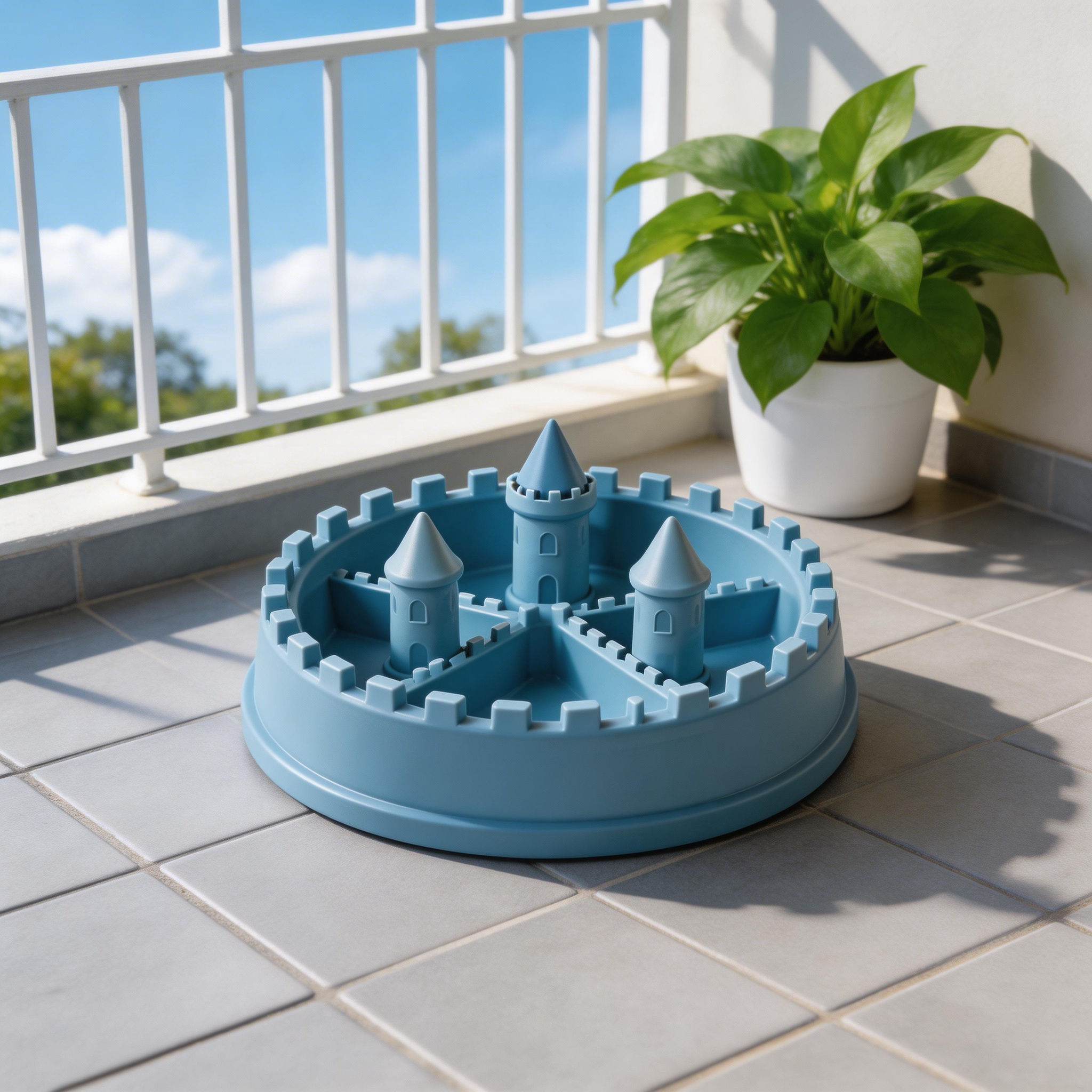 Castle-Shaped Slow Feeder | Sturdy Plastic | Whimsical Design for Pets | Great Gift for Dog Parents | Fun Castle Theme