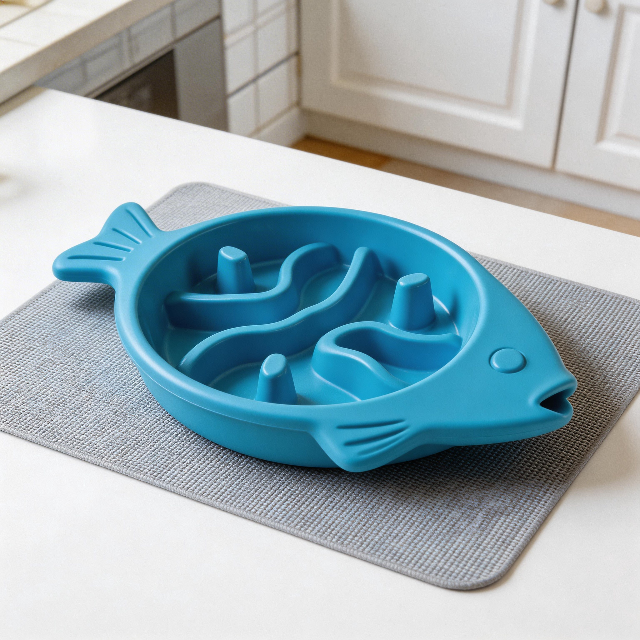 Fun Fish-Shaped Slow Feeder | Durable Plastic | Interactive Meal Time | Perfect Gift for Dog Owners | Playful Fish Design