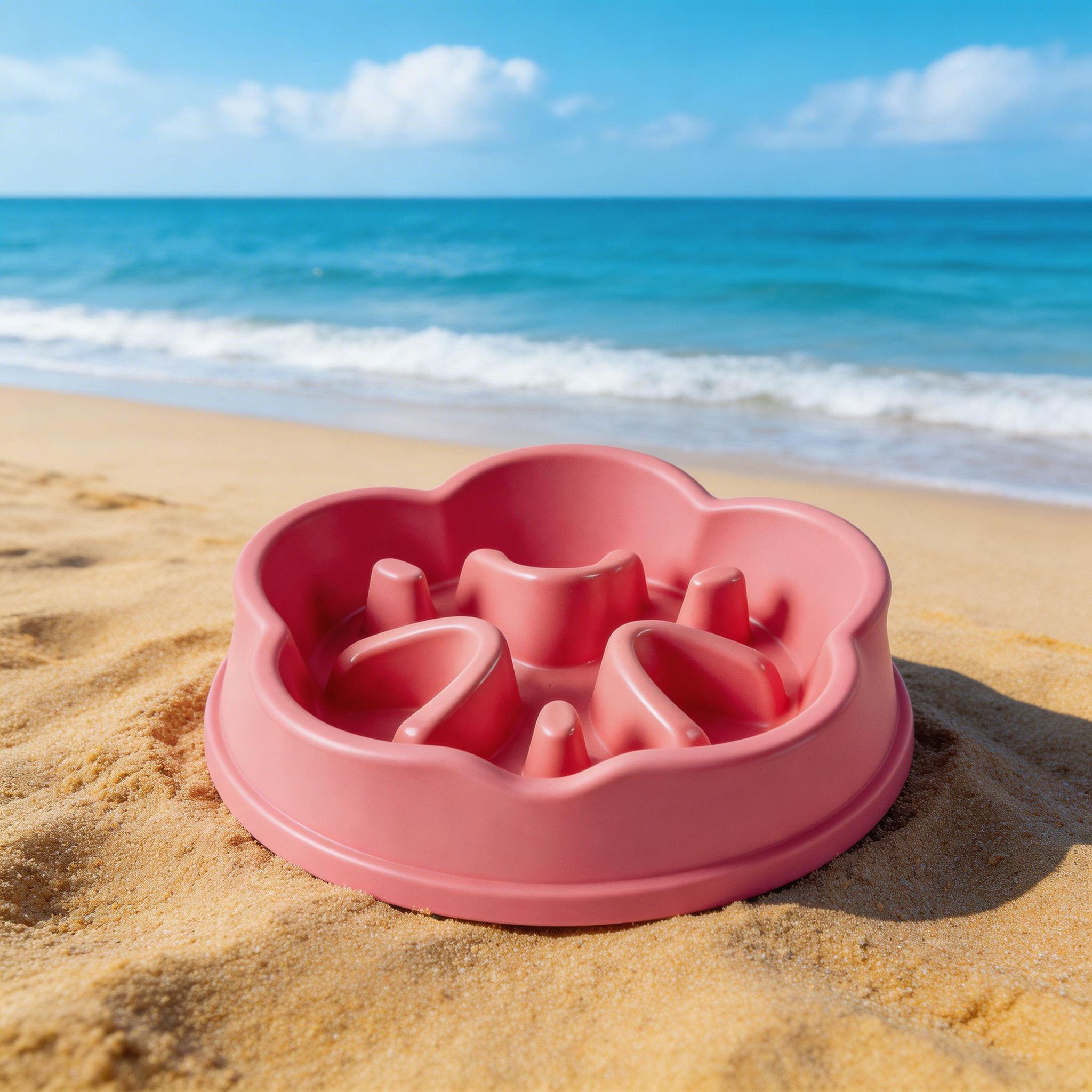 Cheerful Flower-Shaped Slow Feeder | High-Quality Plastic | Fun and Playful Design | Ideal Gift for Pet Lovers