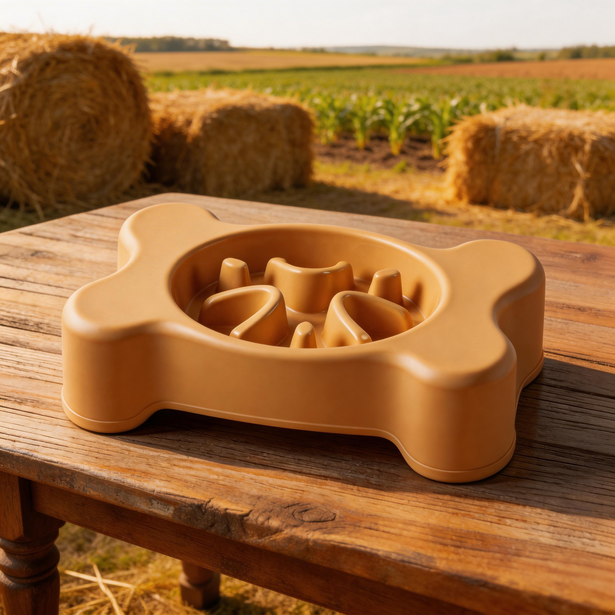 Fun Dog Bone Slow Feeder | Durable Plastic | Pet Feeding Time | Ideal Gift for Dog Owners | Playful Bone Design