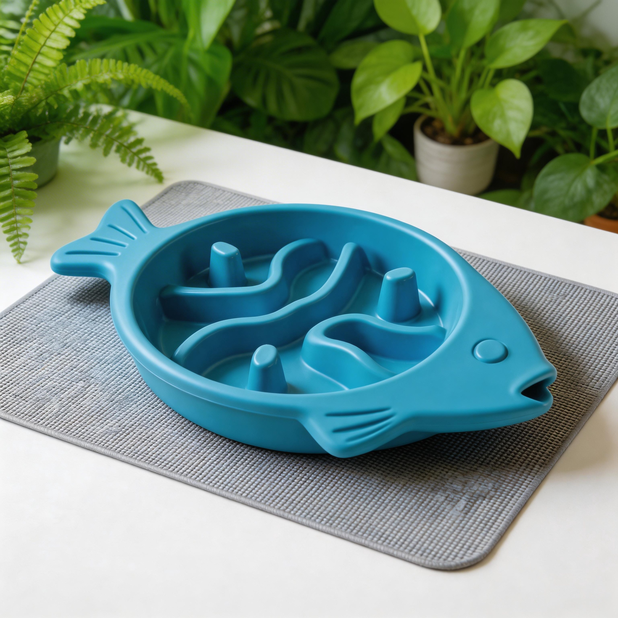 Fun Fish-Shaped Slow Feeder | Durable Plastic | Interactive Meal Time | Perfect Gift for Dog Owners | Playful Fish Design