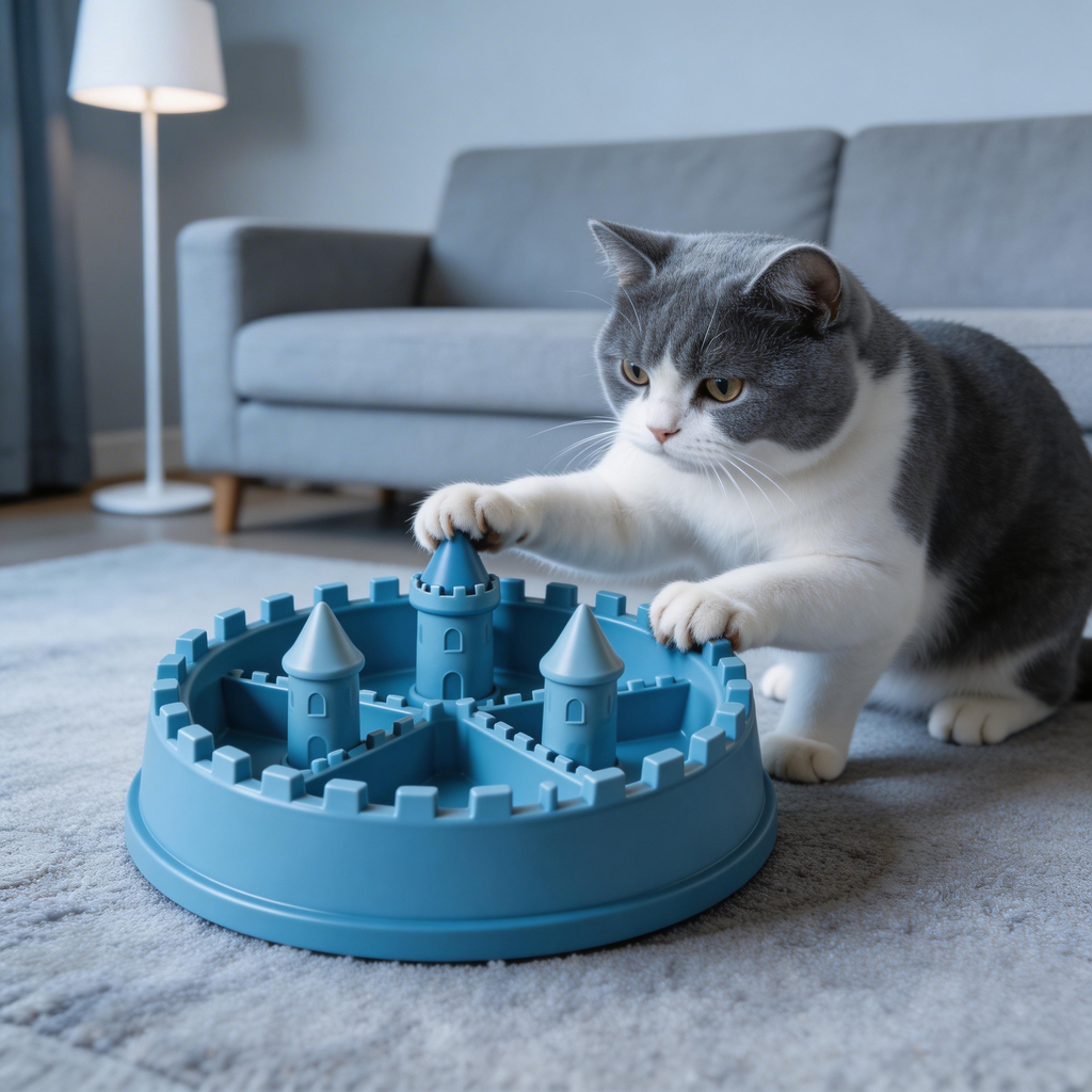 Castle-Shaped Slow Feeder | Sturdy Plastic | Whimsical Design for Pets | Great Gift for Dog Parents | Fun Castle Theme