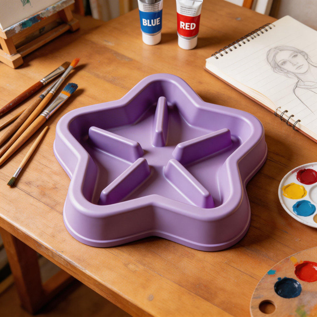Cute Star-Shaped Slow Feeder | High-Quality Plastic | Playful Dining Vibe | Perfect Gift for Pet Lovers | Fun Star Design