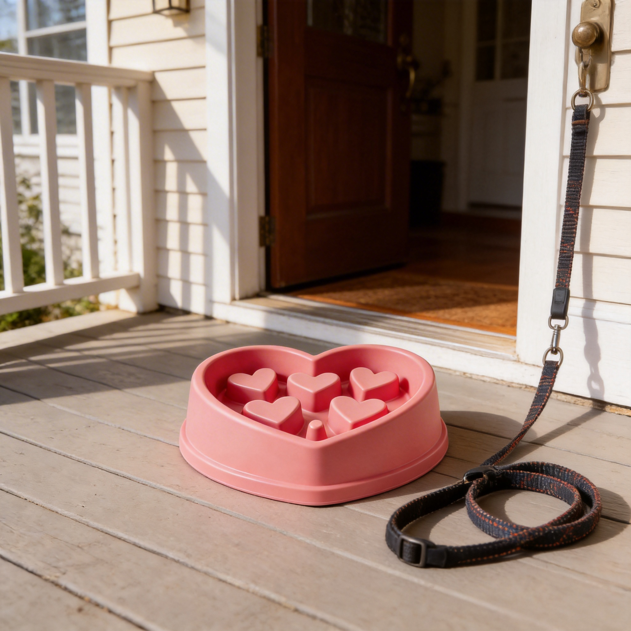 Heart-Shaped Slow Feeder | High-Quality Plastic | Love-Filled Feeding Time | Ideal Gift for Dog Lovers | Playful Heart Design