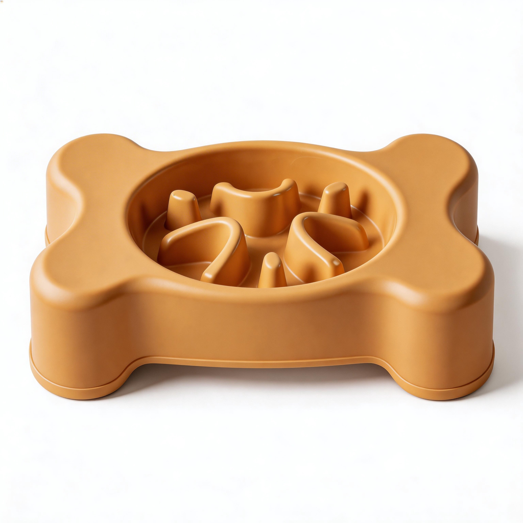 Fun Dog Bone Slow Feeder | Durable Plastic | Pet Feeding Time | Ideal Gift for Dog Owners | Playful Bone Design