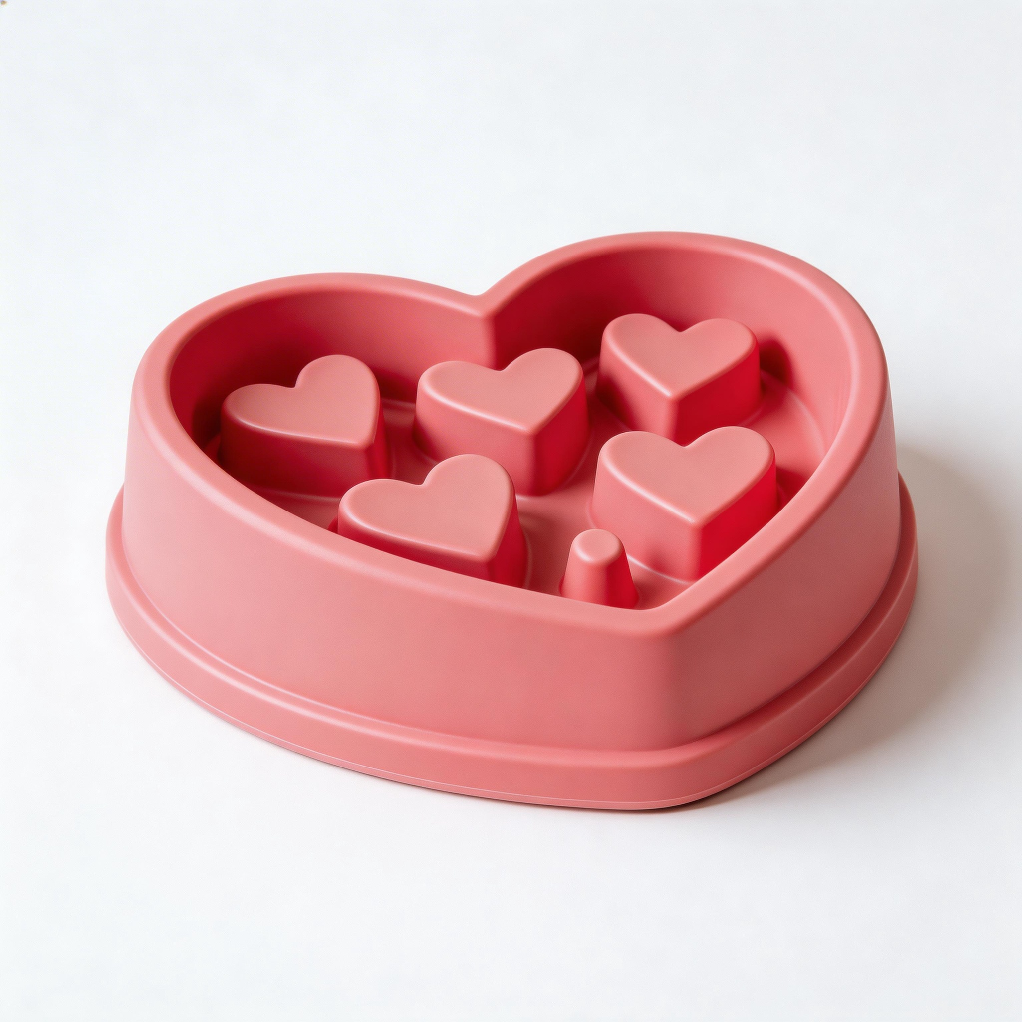 Heart-Shaped Slow Feeder | High-Quality Plastic | Love-Filled Feeding Time | Ideal Gift for Dog Lovers | Playful Heart Design