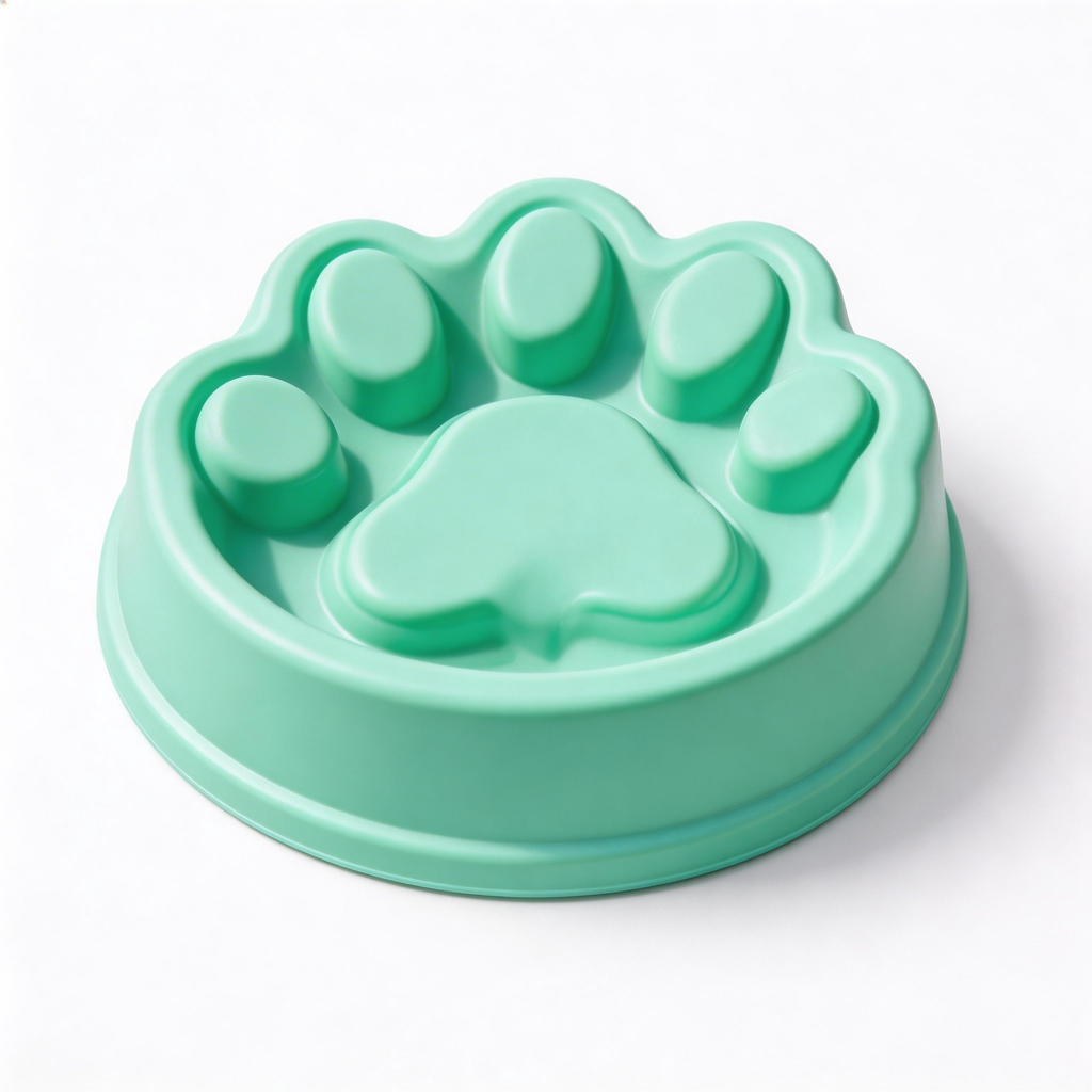 Adorable Paw Print Slow Feeder | Non-Slip Plastic | Fun Meal Time | Great Gift for Dog Parents | Paw Print Design