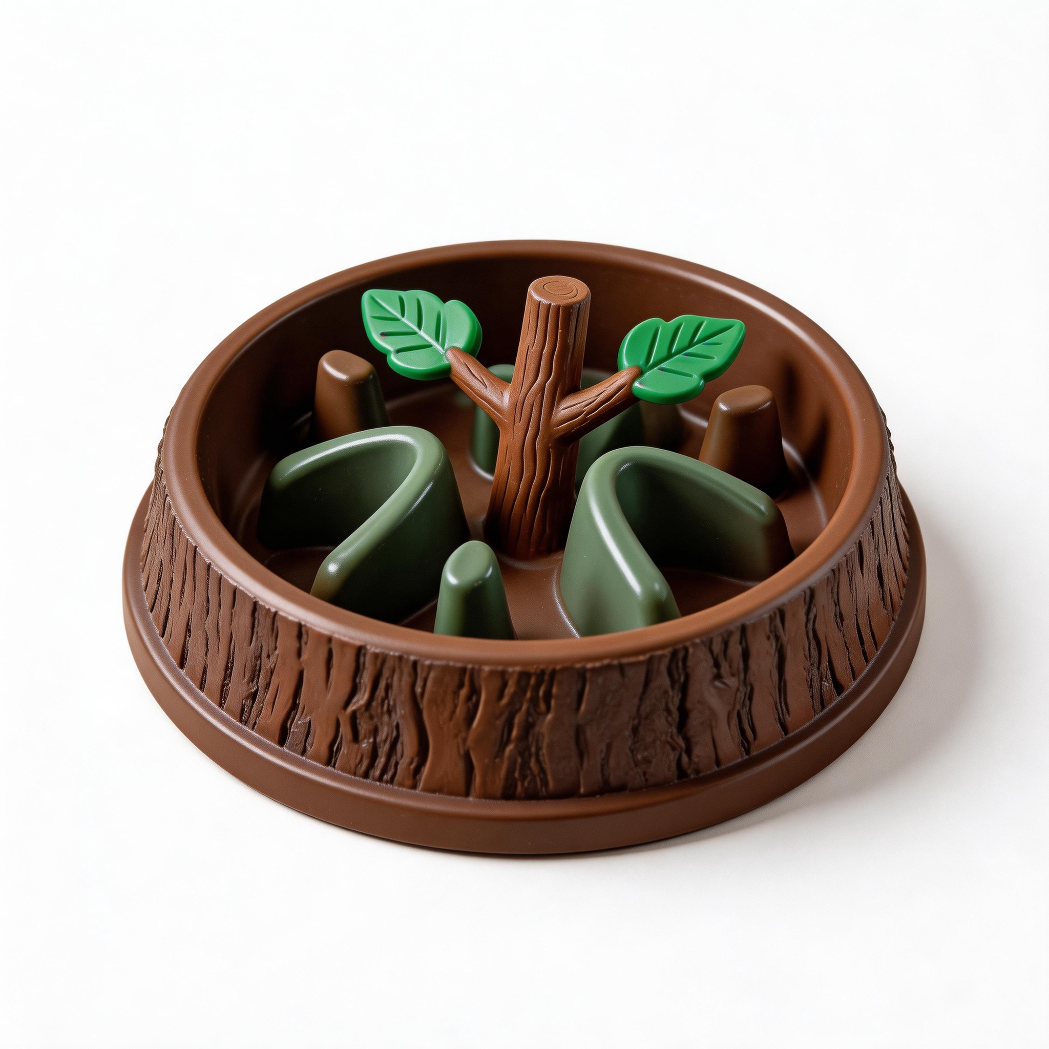 ree Trunk Slow Feeder | Durable Plastic | Nature-Inspired Feeding Bowl | Perfect Gift for Nature Lovers | Unique Tree and Leaf Design
