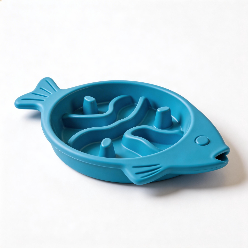 Fun Fish-Shaped Slow Feeder | Durable Plastic | Interactive Meal Time | Perfect Gift for Dog Owners | Playful Fish Design