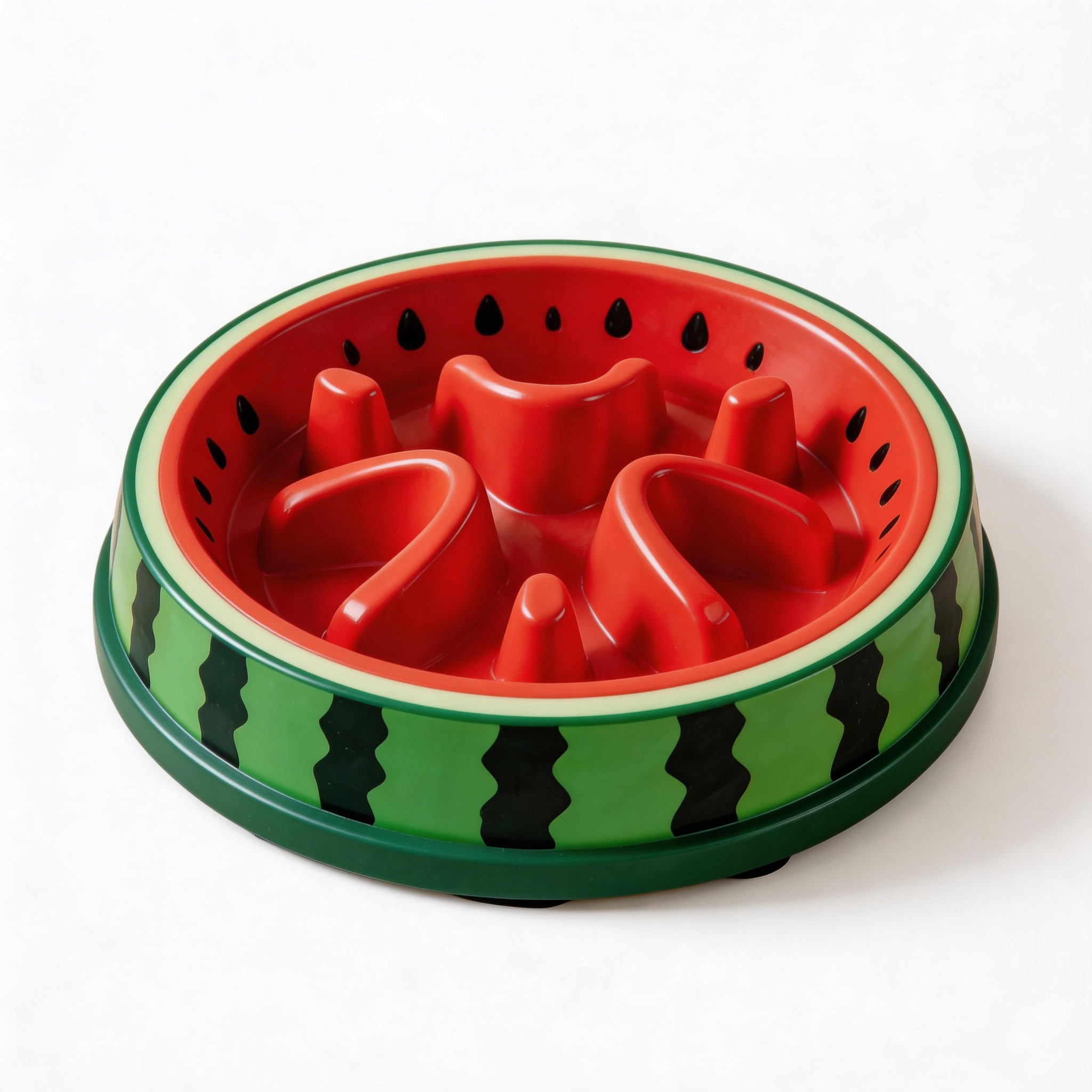 Watermelon-Shaped Slow Feeder | Vibrant Plastic Design | Healthy Eating Solution for Dogs | Great Gift for Pet Owners