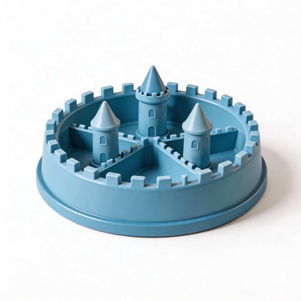 Castle-Shaped Slow Feeder | Sturdy Plastic | Whimsical Design for Pets | Great Gift for Dog Parents | Fun Castle Theme